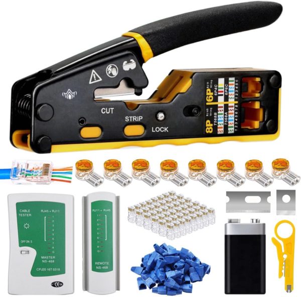 Pass Through RJ45 Network Tool Kit