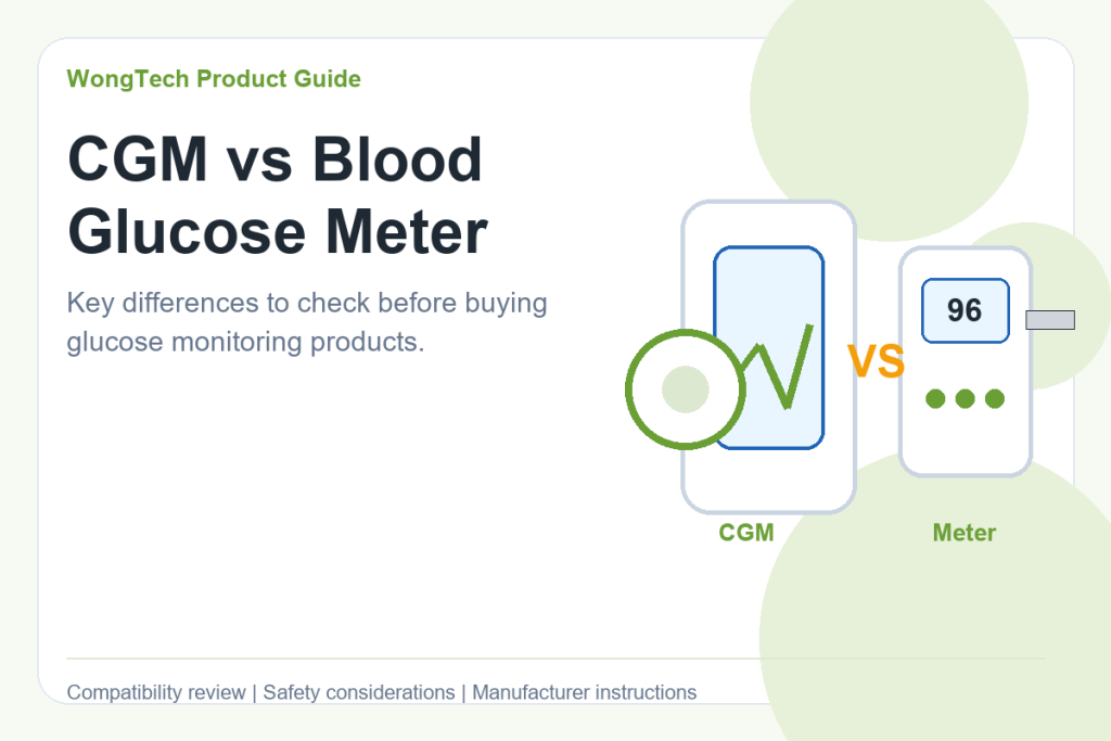 CGM vs blood glucose meter comparison guide cover