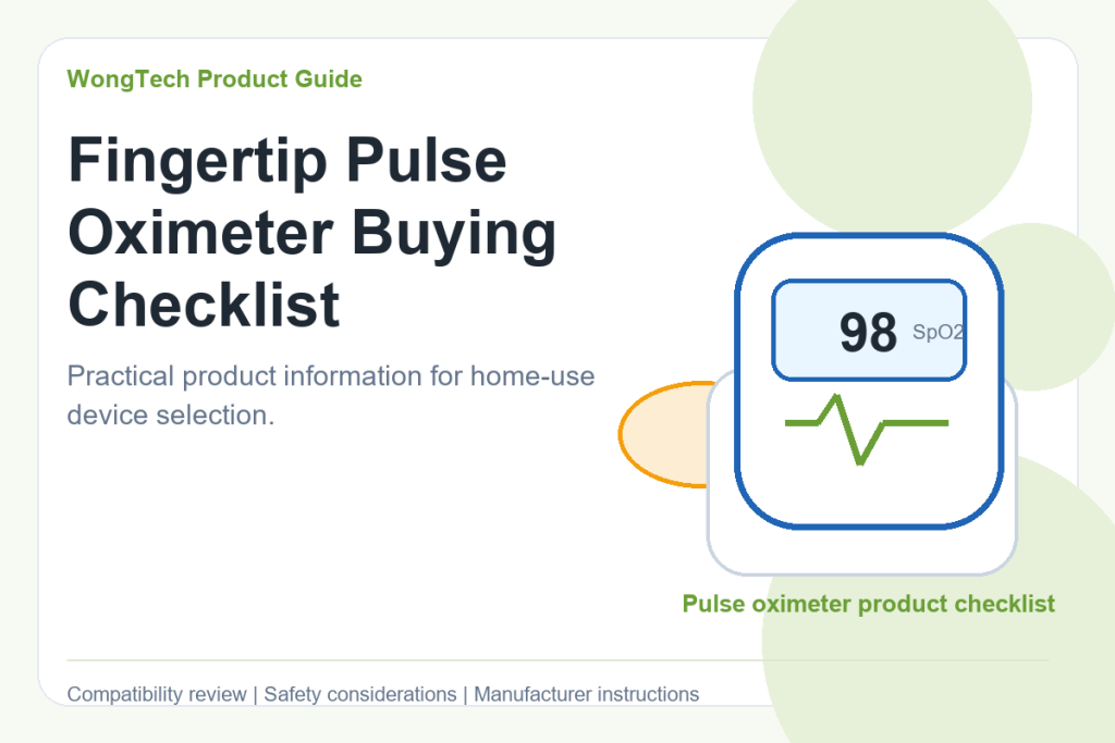 Fingertip pulse oximeter buying checklist cover