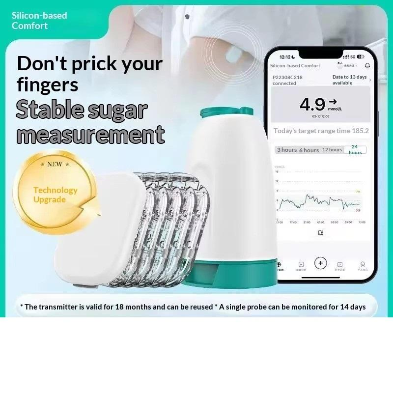 SIBIONICS Light Edition CGM system applicator sensor components and reinforcement patch
